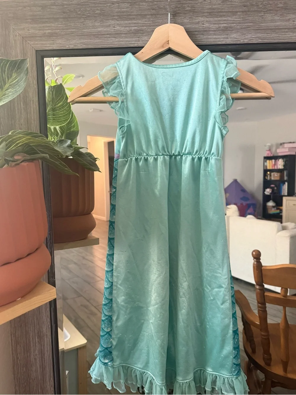 Little Mermaid Dress with Ruffle Hem